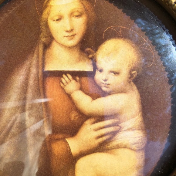 Madonna Gran Duce by Raphael oval framed print - Picture 2 of 8